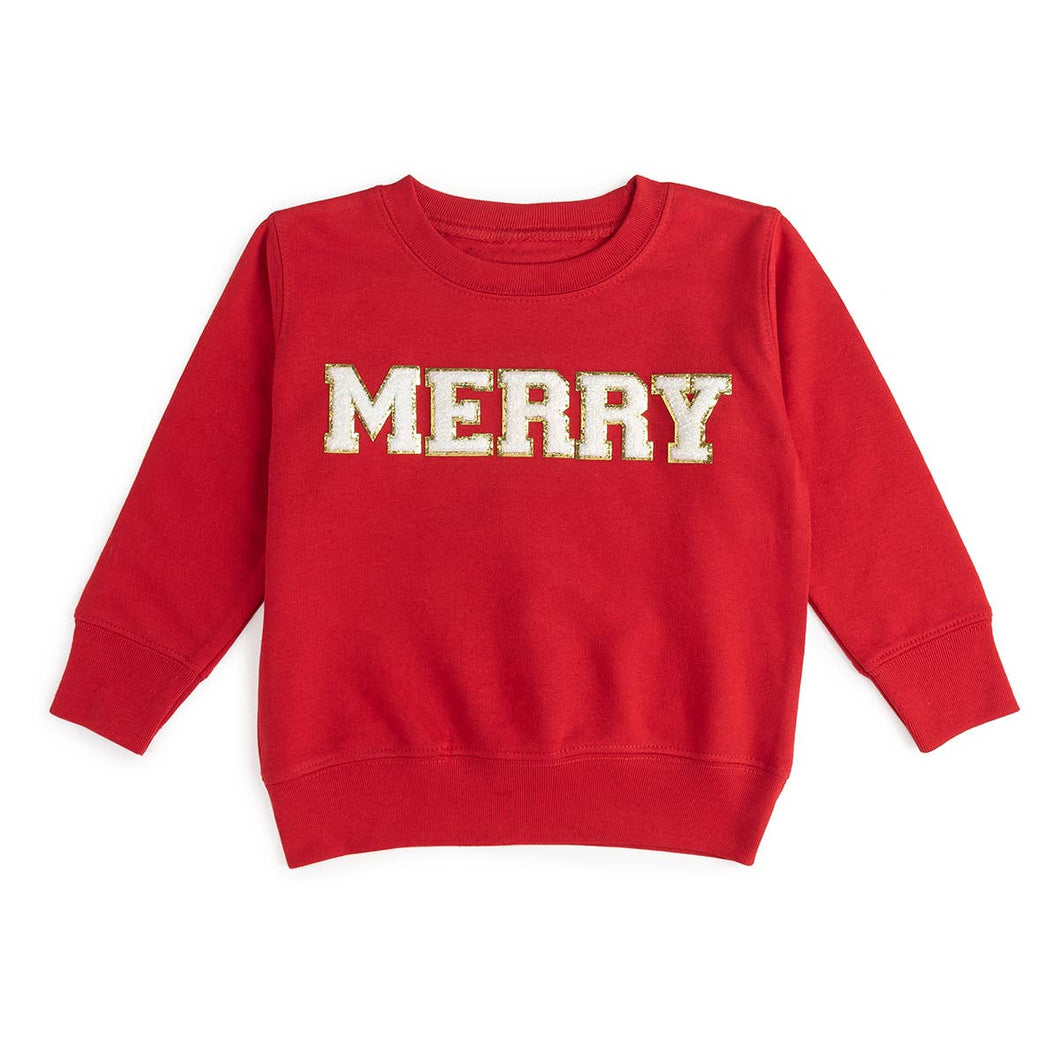 Merry Sweatshirt - Christmas - Kids Holiday Sweatshirt