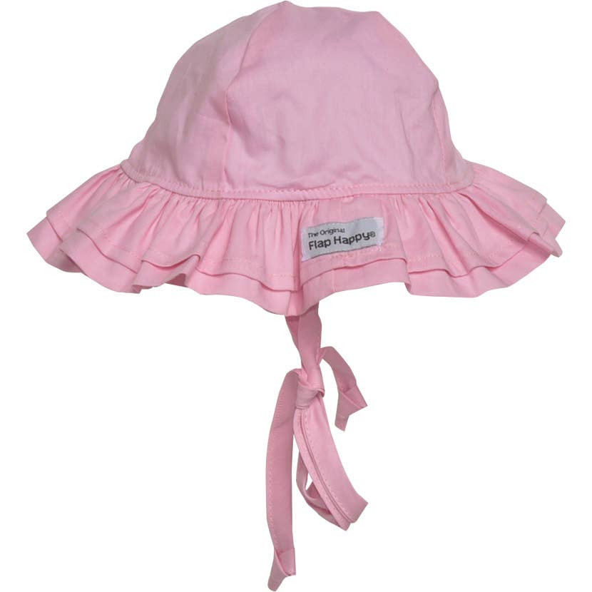 Pastel Pink UPF 50+ Double Ruffle Hat