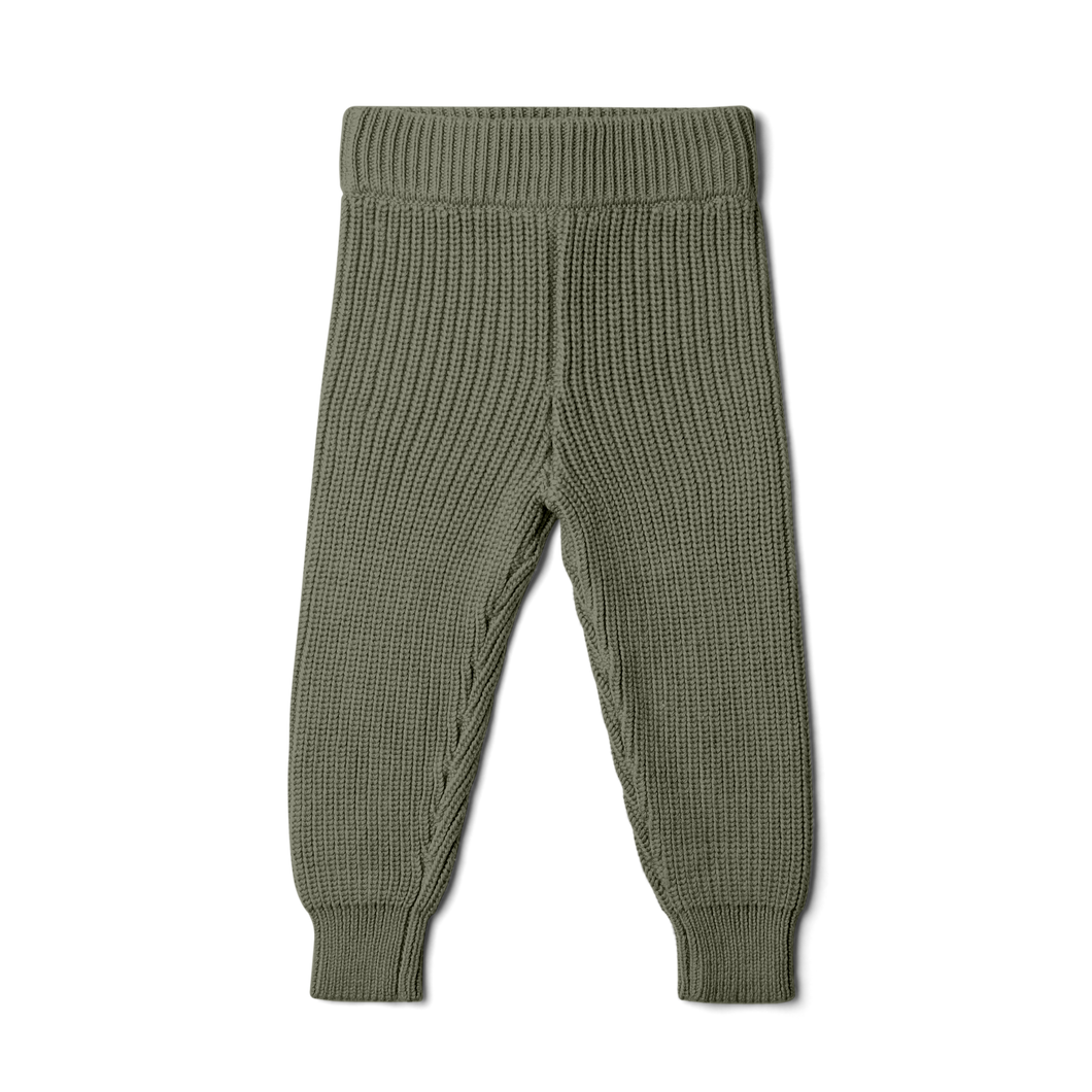 Organic Cotton Kids Knit Pants - Noble Fir