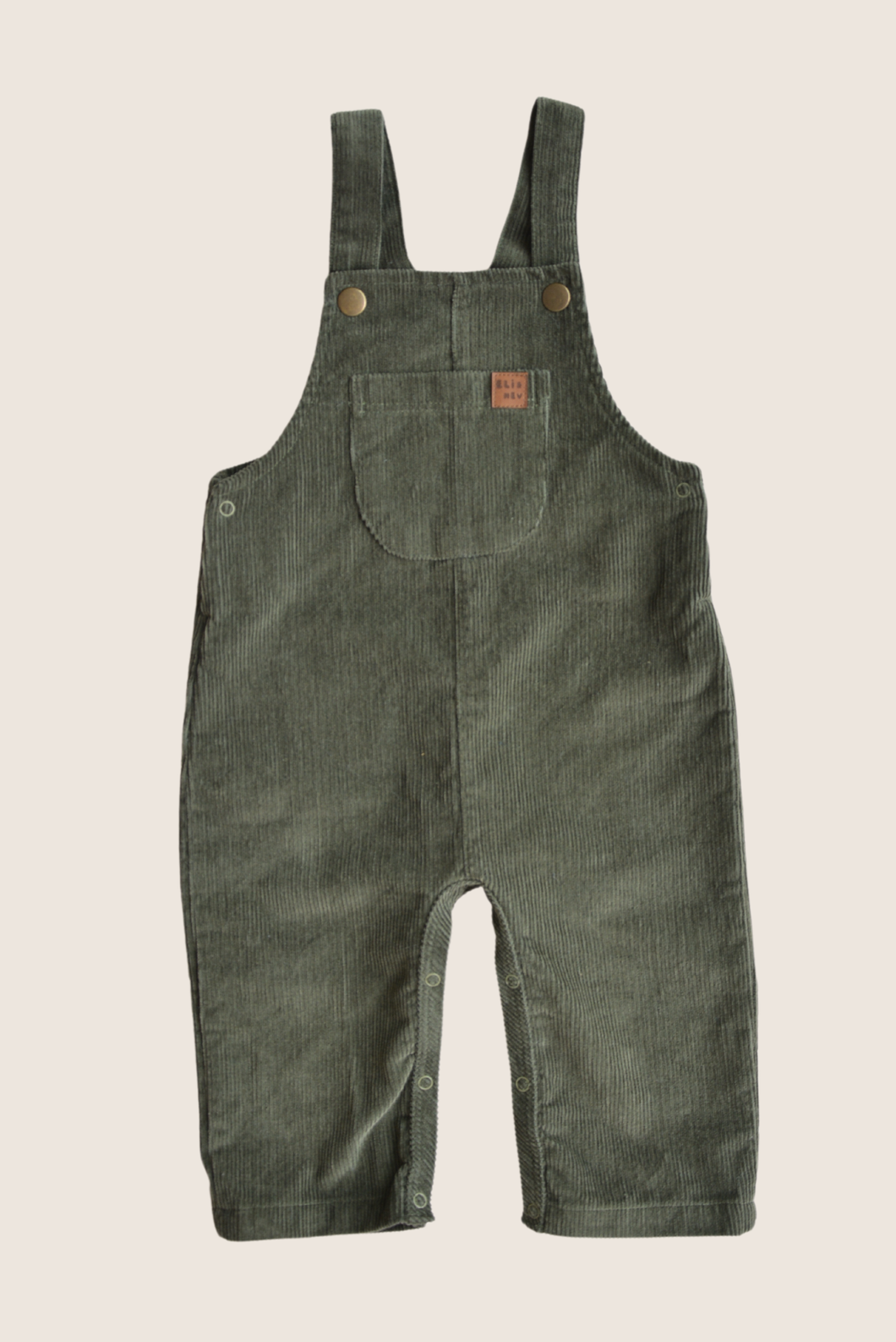 Baby / kids 100% cotton corduroy overalls - khaki