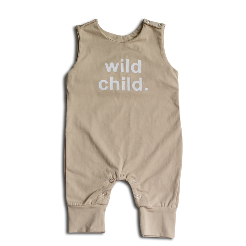 Baby / Toddler Romper - Wild Child - Tan