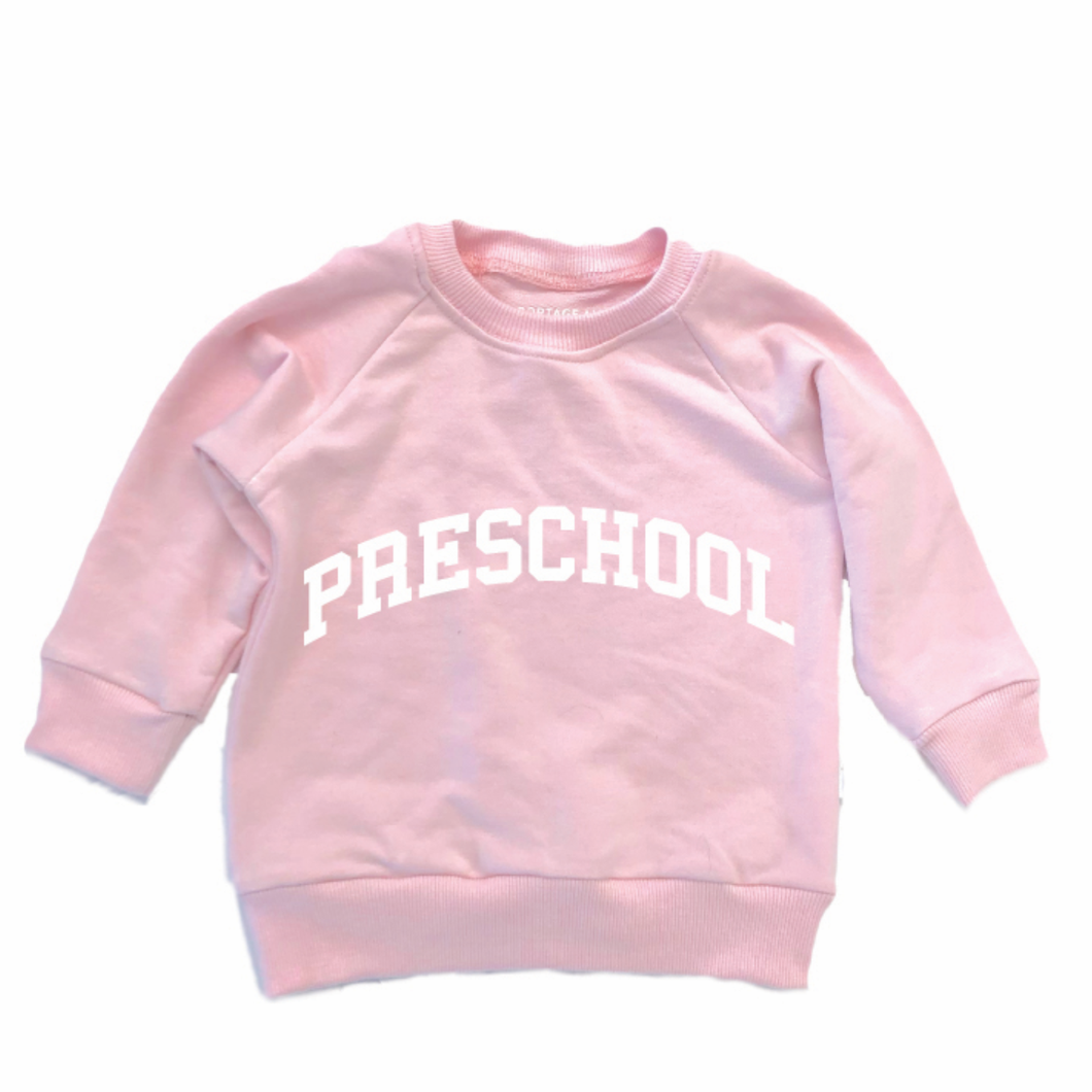 Preschool Terry Bamboo + Cotton Sweatshirt in Light Pink