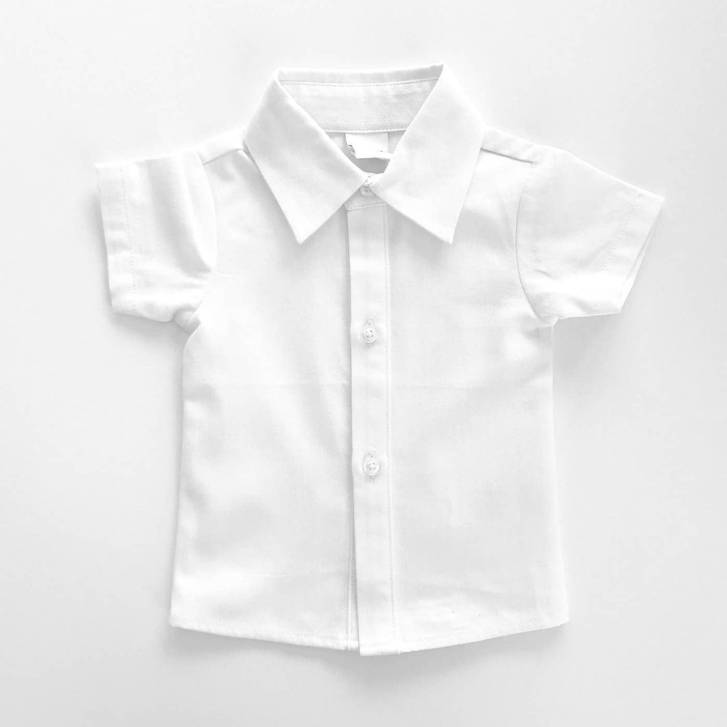 Baby & Toddler Button Up Shirt - White