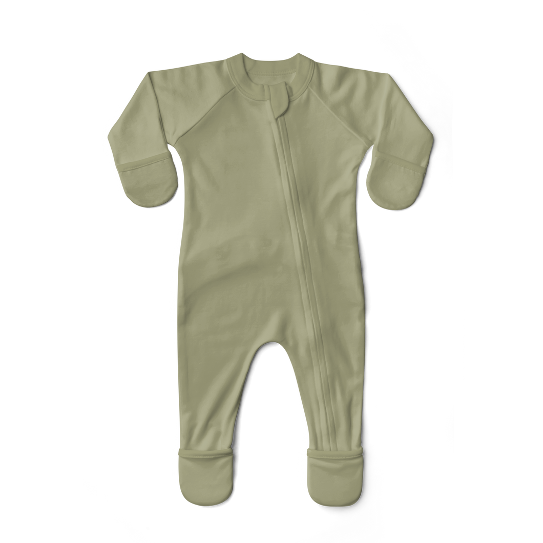 Bamboo Organic Cotton Footie - Artichoke 