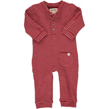 Load image into Gallery viewer, Ripley Jersey Romper Red/White Stripe
