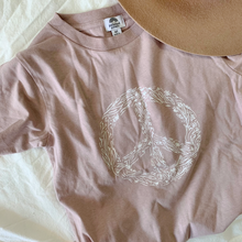 Load image into Gallery viewer, Peace Floral Kid&#39;s Tee - Mauve
