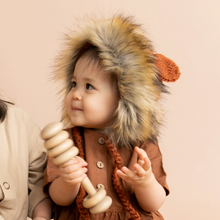 Load image into Gallery viewer, Lennon Lion, Cinnamon | Acrylic Hand Knit Kids &amp; Baby Hat
