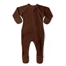 Load image into Gallery viewer, Thermal Viscose Organic Cotton Zipper Jumpsuit - Saddle
