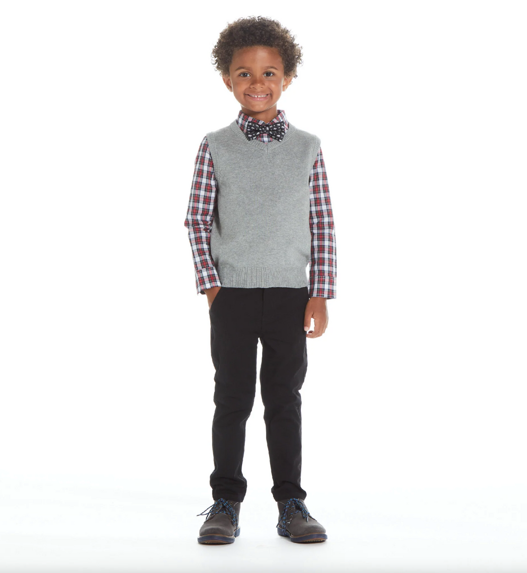 Boys Holiday Sweater Vest and Pants Set
