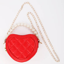 Load image into Gallery viewer, Quilted Heart Purse: Red
