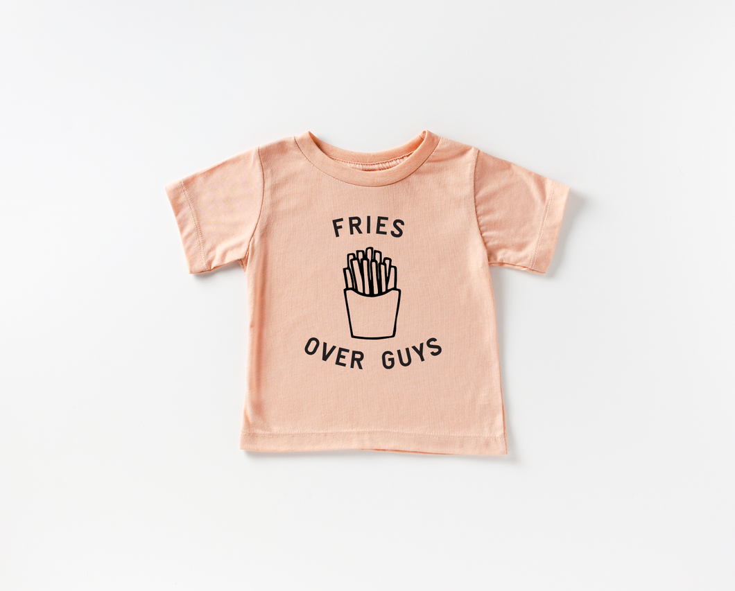 Fries Over Guys - Peach Toddler/Baby/Youth Tee