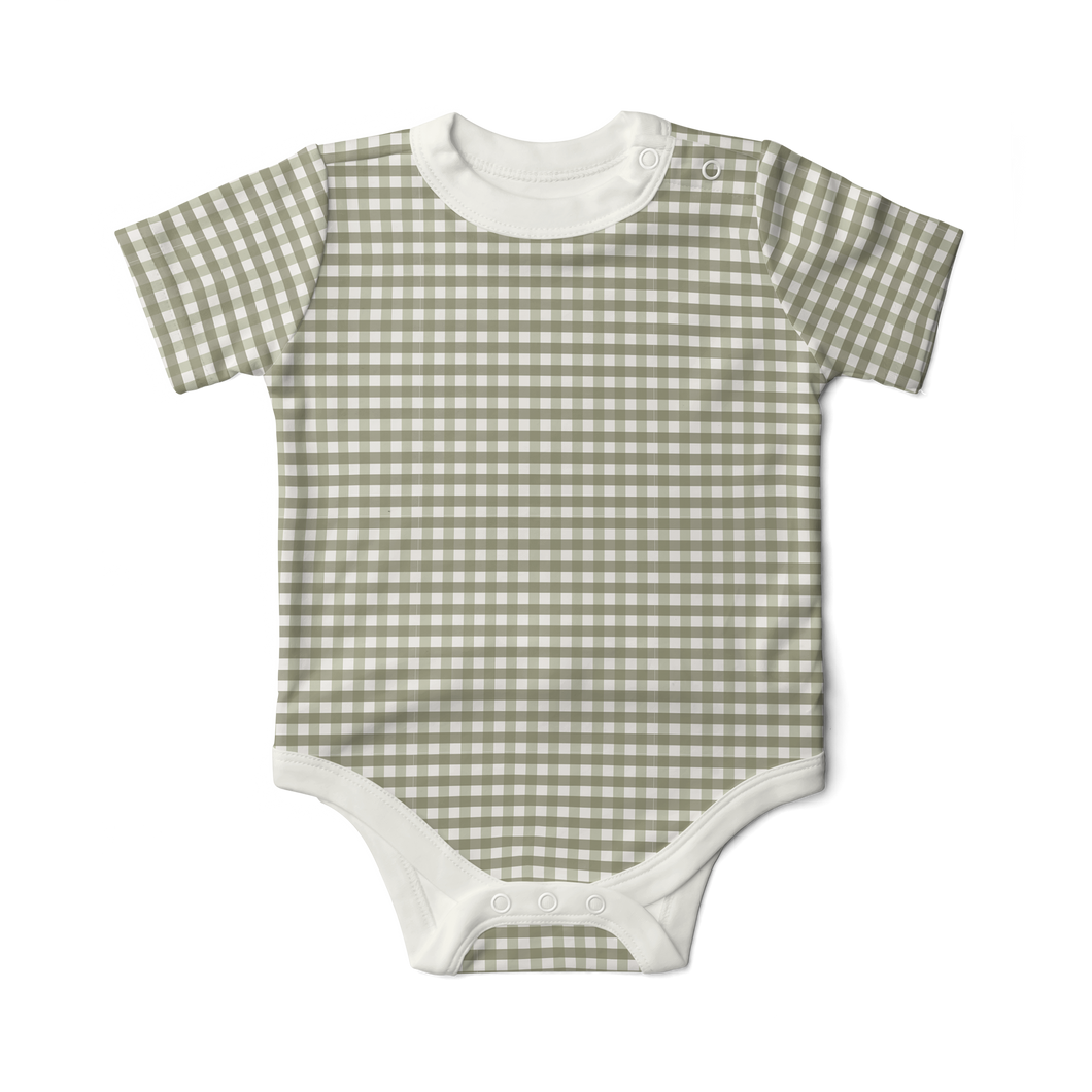 Bamboo Organic Bodysuit - Gingham 