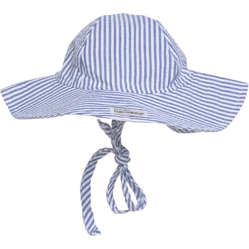 Chambray Stripe SearsuckerUPF 50+ Floppy Hat
