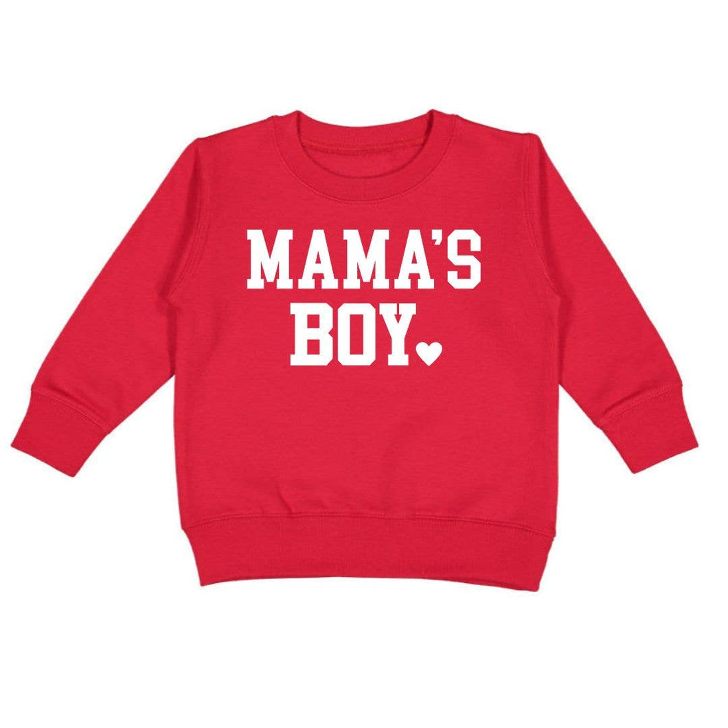 Mama's Boy Valentine's Day Sweatshirt - Kids Crewneck: 2T