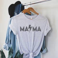 Rockin Mama Graphic T-Shirt-MAUVE